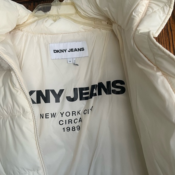 DKNY JEANS Faux Sherpa puffy coat jacket NWT XS - Picture 10 of 12